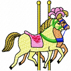 Horses Embroidery Design 1